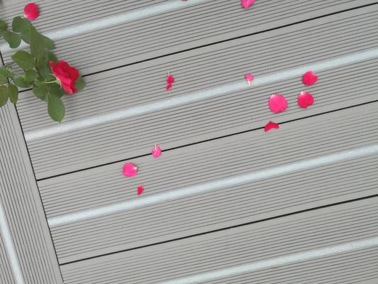 Natural Co Extrusion Composite Decking Boards Luminous WPC Flooring 16ft