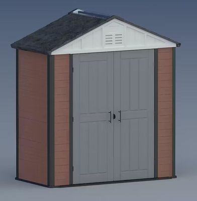 Outdoor WPC Wood Plastic Composite Garden Tool Shed House Storage Waterproof Customizable