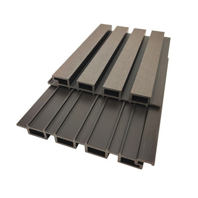 Hollow Exterior Fluted WPC Wall Panels Cladding Panel Wood Grain WPC Board Partition