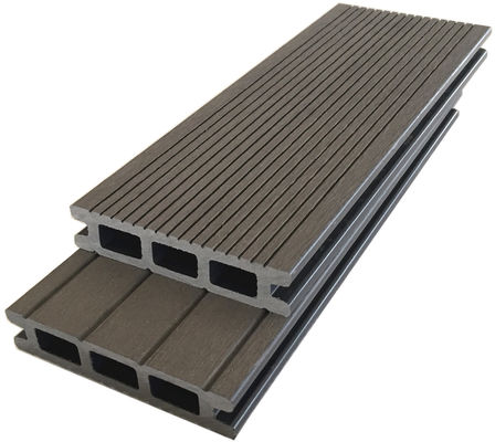Modern wpc deck board 114*25mm Wood grain outdoor anti-slip WPC hollow solid decking