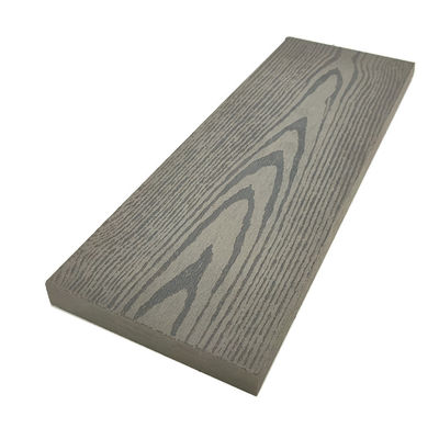 Modern Embossed WPC Decking Grey Interlocking Decking Boards Woodgrain