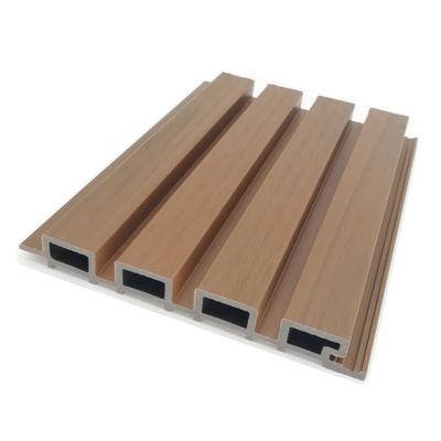Outdoor Capped Composite Solid Fluted WPC Panel Board Coextruded Cladding