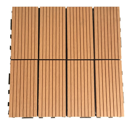 Garden Balcony Wood Plastic Composite WPC Flooring Tiles For Terrace 12ft