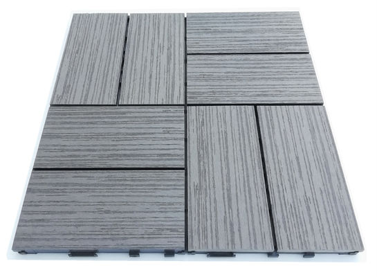 8mm Engineered Floor WPC Deck Tile Outdoor Patio Around Inground Pool
