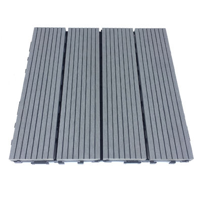 Antislip Wood Plastic Composite WPC Deck Tile Interlocking Harbor Plank
