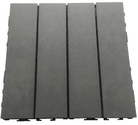 ISO9001 Interlock WPC Deck Tile Click Flooring Garden Balcony 8mm