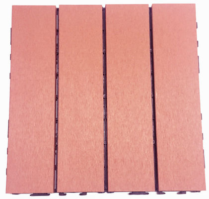 Strawberry Red Interlocking WPC Deck Deck Tick Sound For Outdoor Garden OEM