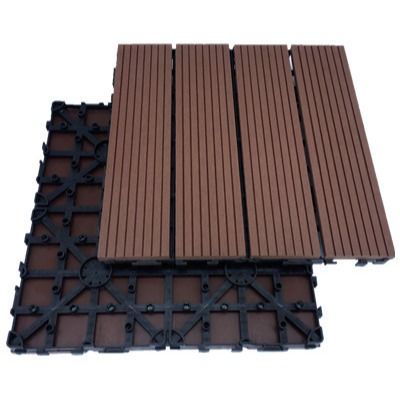 500x500mm Wood Plastic Composite Wpc Garden Tiles Decking Plank