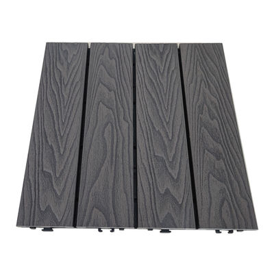 Chocolate Roof WPC Tiles 300*300mm Anti UV DIY Wood Plastic Composite Decking