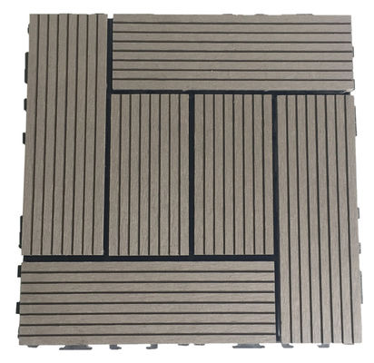 Recyclable WPC Deck Tile Wood Plastic Composite Interlocking Plank