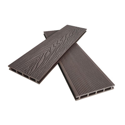 Exterior Durable WPC 3D Embossed Decking For Patio Fire Retardant