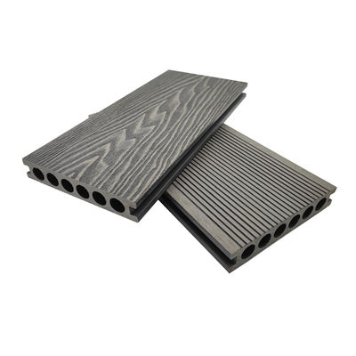 Premium Textured WPC 3D Embossed Plastic Decking Planks For Poolside