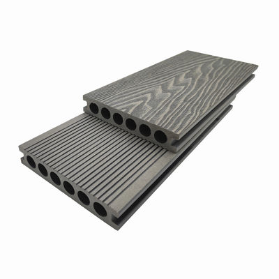 3D Embossed WPC Veranda Composite Decking Boards Plastic Timber Planks