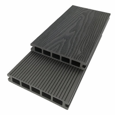 3D Embossed WPC Plastic 3.6 M Composite Decking Boards Planks ODM