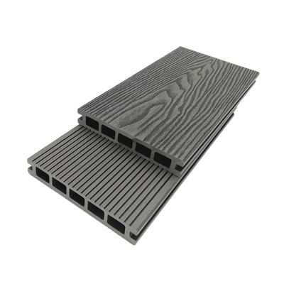 Πυράντοχο WPC Anthracite Composite Decking 3D ανάγλυφο Teakwood Color Redwood