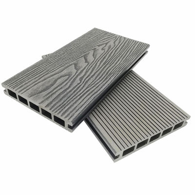 HDPE Plastic Contemporary WPC Composite Timber Decking Boards Grey