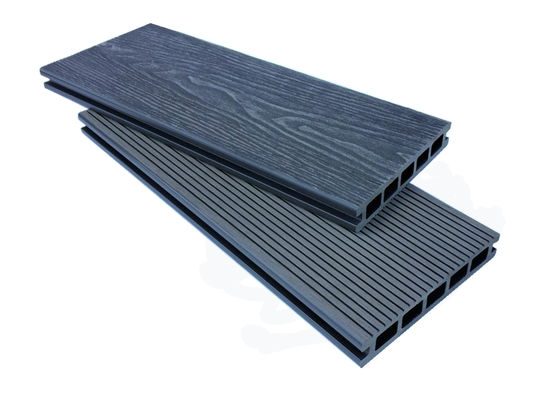 Eco Friendly 3D Embossed WPC Composite Floor Decking Boards 6m For Outdoor Garden