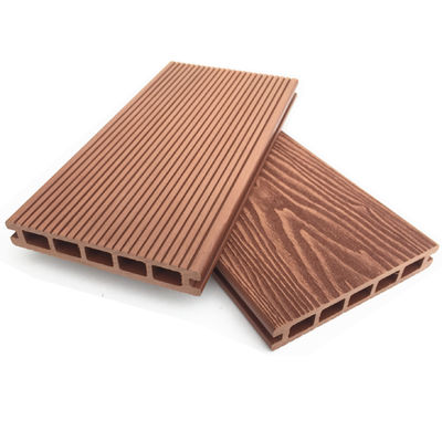 3D Terrace Veranda Teak Composite Decking Wood Plastic Composite Engineered Flooring