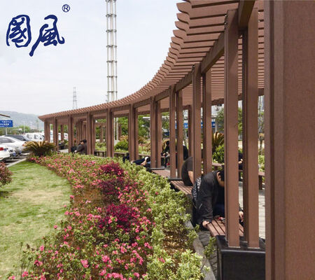 Hexagon Wood Plastic Composite WPC Pergola WPC Pavilion
