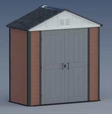 Αδιάβροχο μεταλλικό υπόστεγο αποθήκευσης εργαλείων πίσω αυλή Εργαλείο σπίτι Εξωτερική αποθήκευση Κήπος υπόστεγο WPC