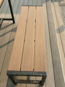 Έπιπλα κήπου WPC Hot-Selling - Εμπορικό τραπέζι εξωτερικού χώρου με ασορτί πάγκο