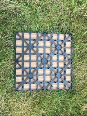 DIY WPC Deck Πλακάκια 30*30CM Δάπεδο εξωτερικού χώρου από φυσικό ξύλο για αίθριο σπιτιού