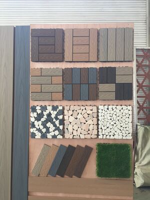 DIY WPC Deck Πλακάκια 30*30CM Δάπεδο εξωτερικού χώρου από φυσικό ξύλο για αίθριο σπιτιού