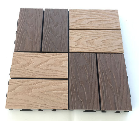 DIY WPC Deck Πλακάκια 30*30CM Δάπεδο εξωτερικού χώρου από φυσικό ξύλο για αίθριο σπιτιού