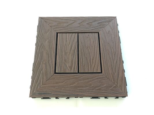 DIY WPC Deck Πλακάκια 30*30CM Δάπεδο εξωτερικού χώρου από φυσικό ξύλο για αίθριο σπιτιού