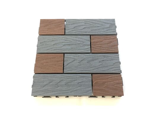 DIY WPC Deck Πλακάκια 30*30CM Δάπεδο εξωτερικού χώρου από φυσικό ξύλο για αίθριο σπιτιού
