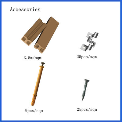 Εύκολα εγκατεστημένο HDPE Wood Texture Wood Plastic Composite Decking με πιστοποιητικά Ce, Fsc