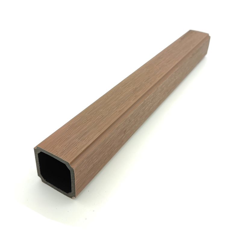 Coextrusion Hollow Balustrade WPC Balcony Railing UV Resistant PE Capped 50x50