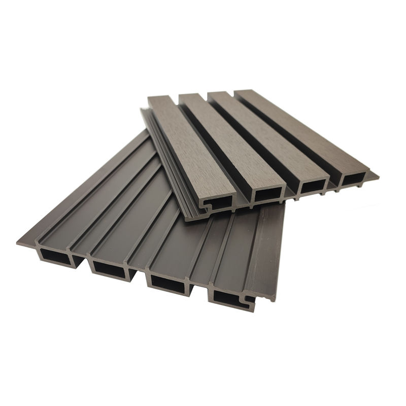 Hollow Exterior Fluted WPC Wall Panels Cladding Panel Wood Grain WPC Board Partition
