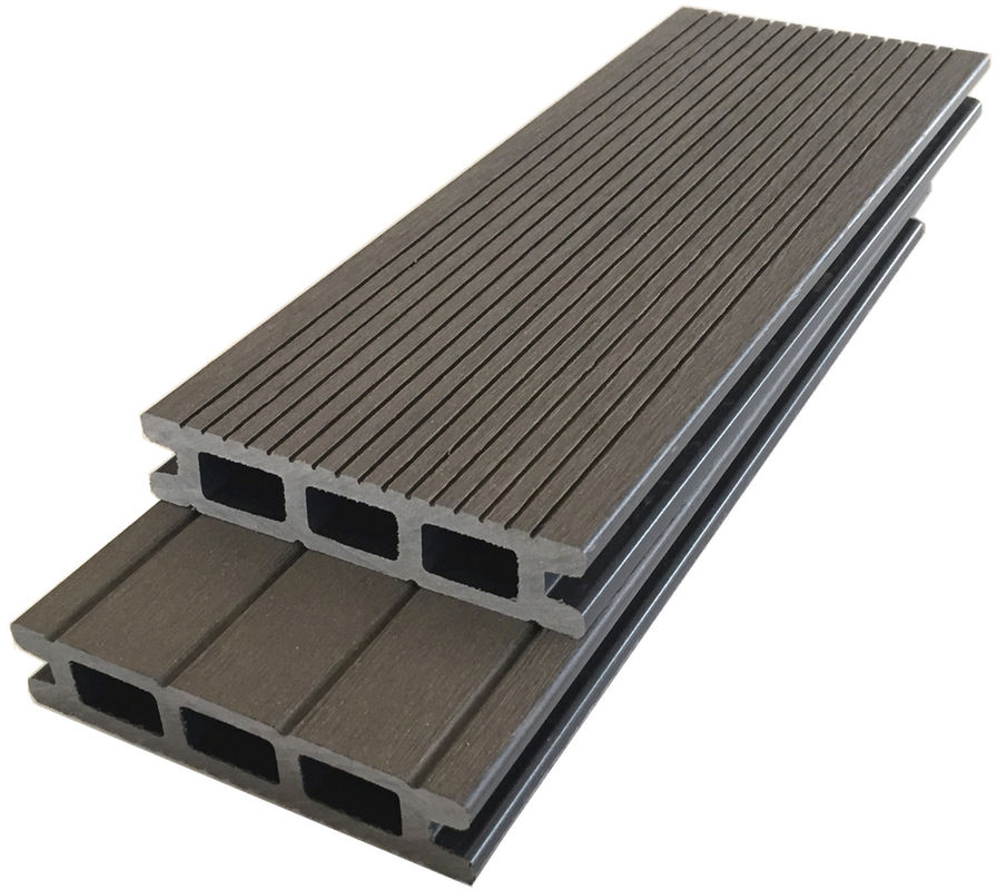Modern wpc deck board 114*25mm Wood grain outdoor anti-slip WPC hollow solid decking