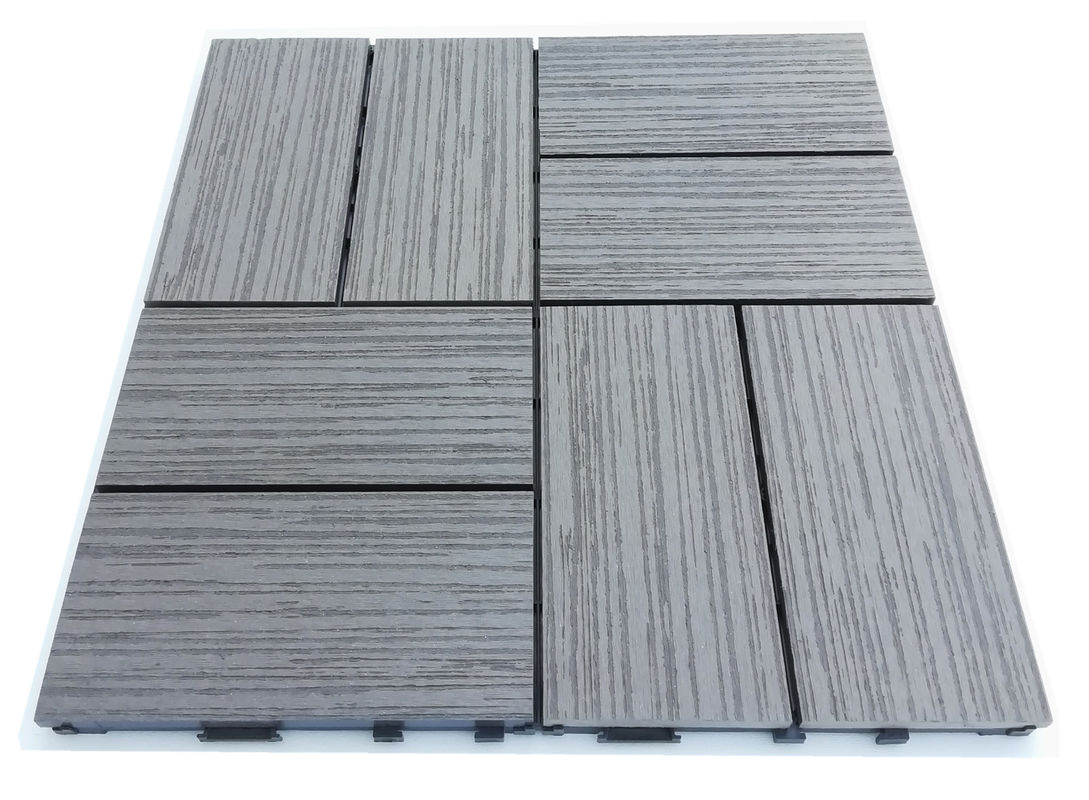 8mm Engineered Floor WPC Deck Tile Outdoor Patio Around Inground Pool