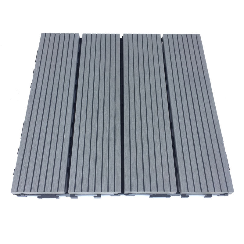 Antislip Wood Plastic Composite WPC Deck Tile Interlocking Harbor Plank