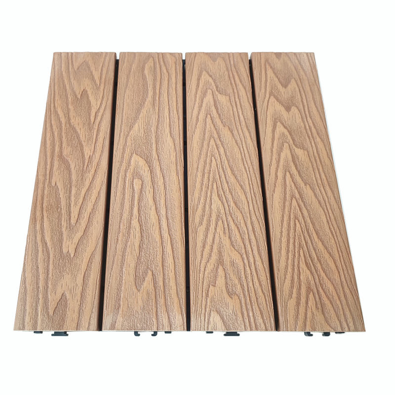 Polished Orange WPC Deck Tile Wood Plastic Composite For Terrace ODM