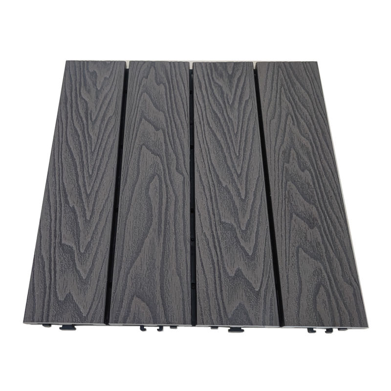 Chocolate Roof WPC Tiles 300*300mm Anti UV DIY Wood Plastic Composite Decking