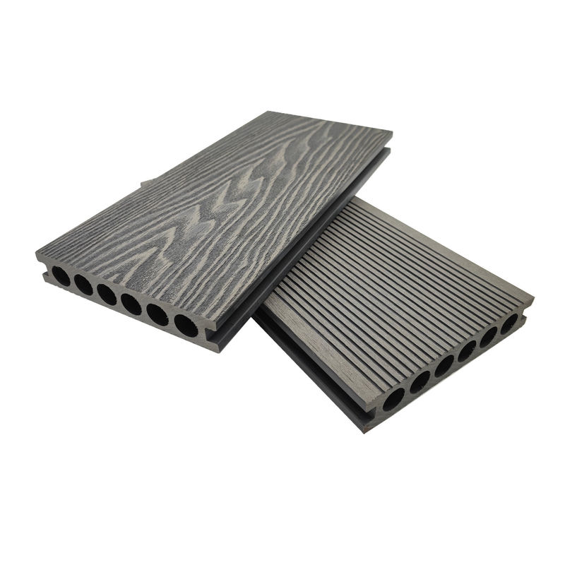 Premium Textured WPC 3D Embossed Plastic Decking Planks For Poolside