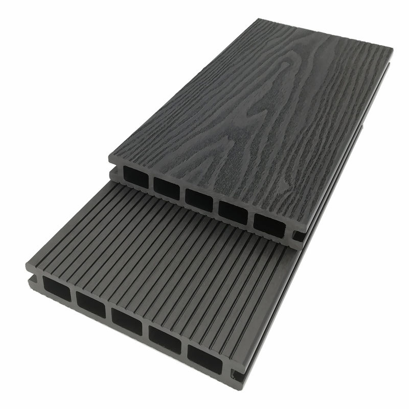 3D Embossed WPC Plastic 3.6 M Composite Decking Boards Planks ODM