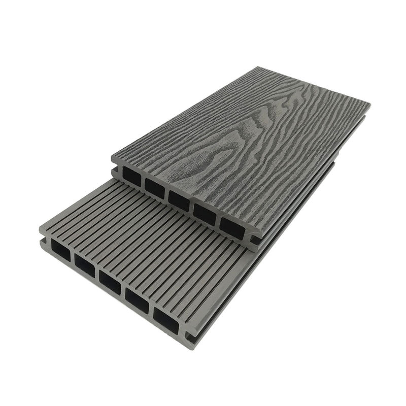 Πυράντοχο WPC Anthracite Composite Decking 3D ανάγλυφο Teakwood Color Redwood