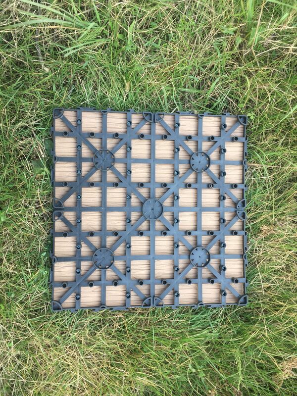 DIY WPC Deck Πλακάκια 30*30CM Δάπεδο εξωτερικού χώρου από φυσικό ξύλο για αίθριο σπιτιού