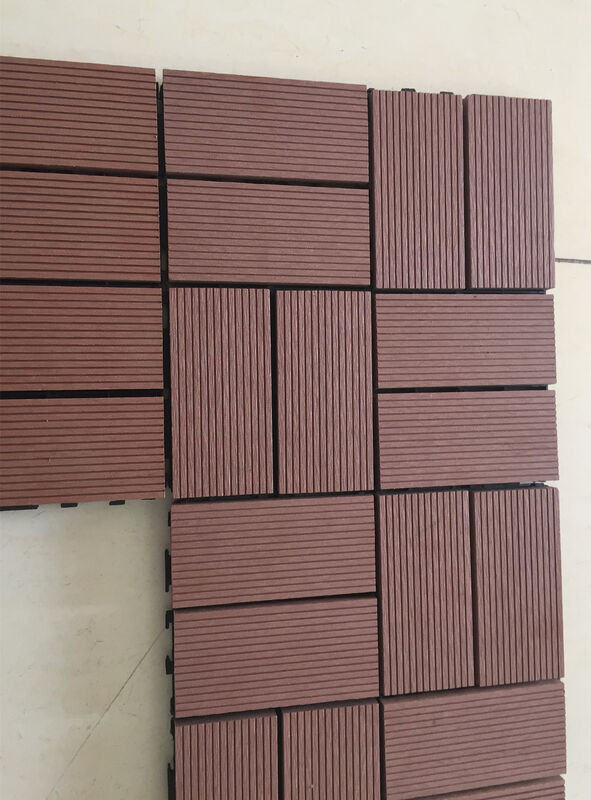 30x30CM Πλακάκια καταστρώματος WPC DIY Δάπεδα βεράντας για οικιακούς εξωτερικούς χώρους